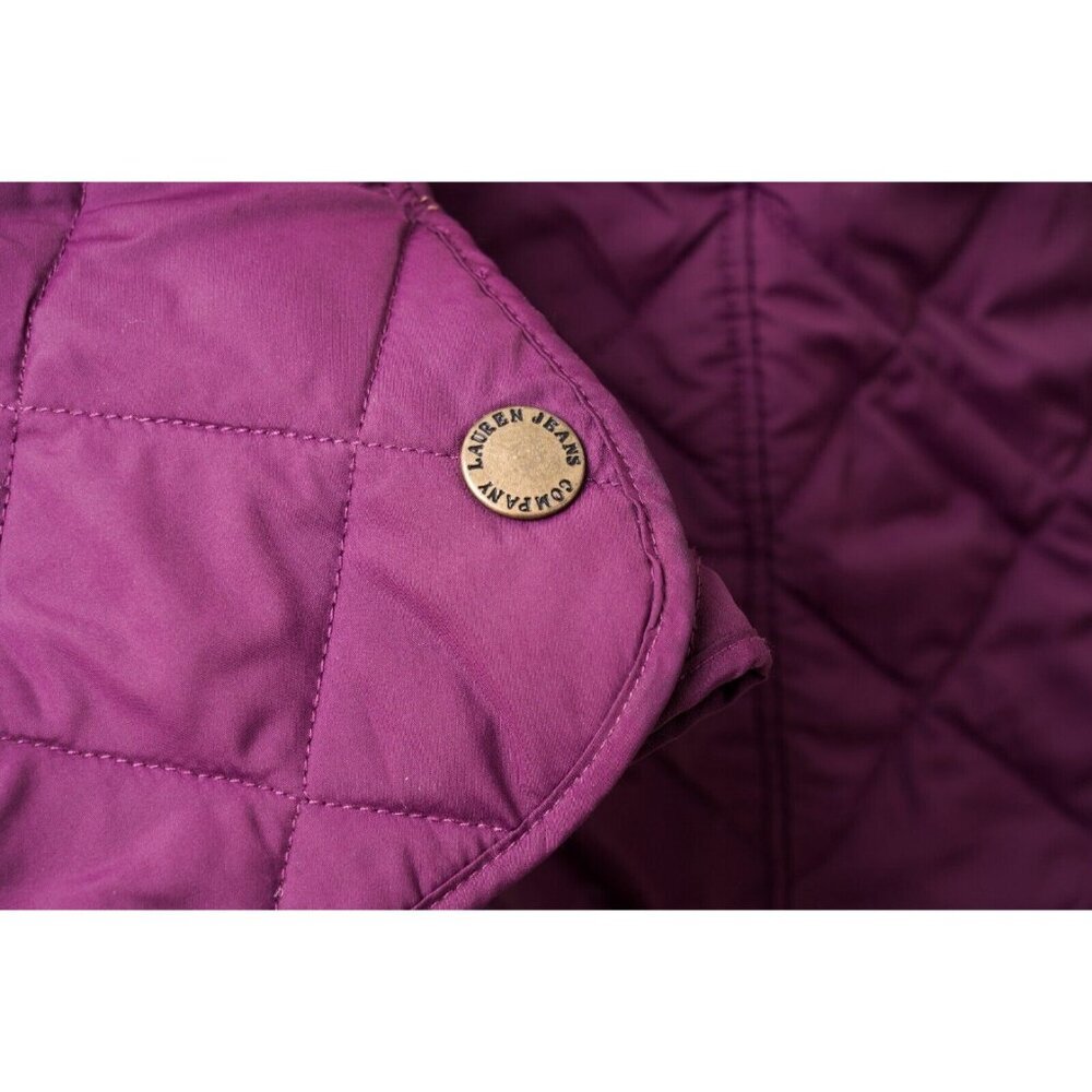 LAUREN Ralph Lauren Purple Quilted Jacket with Buckle Collar - Picture 11 of 16